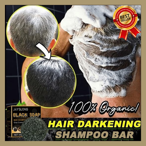 💥2023 New Hair Darkening Shampoo Soap - Hair Turns Black - Prevent Hair Loss - Nourishes Hair Growth