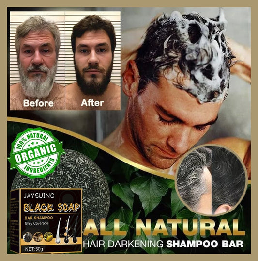 💥2023 New Hair Darkening Shampoo Soap - Hair Turns Black - Prevent Hair Loss - Nourishes Hair Growth